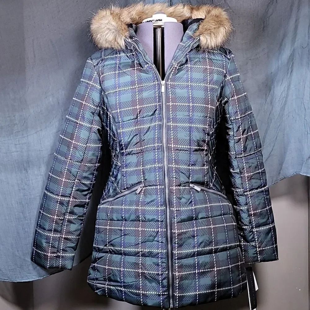 Celebrity Pink Juniors' Faux-Fur Hooded Puffer Coat Sz M - Picture 3 of 13